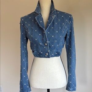 Studded Blue Denim Jacket